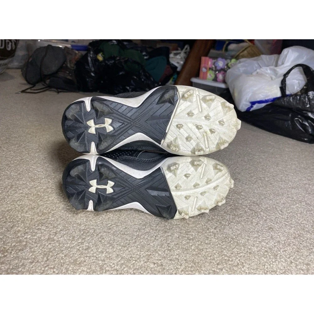 Under Armour Glyde RM Jr Youth Girls 12 Softball Cleats Black White 3024331-001